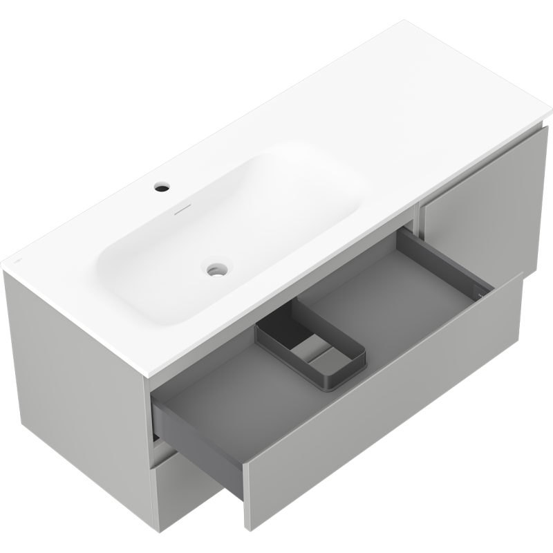 Servantskap med vask 120 cm grå matt/hvit matt Mexen Orio – 91A13-12047-3-BBFFF62-W23L01