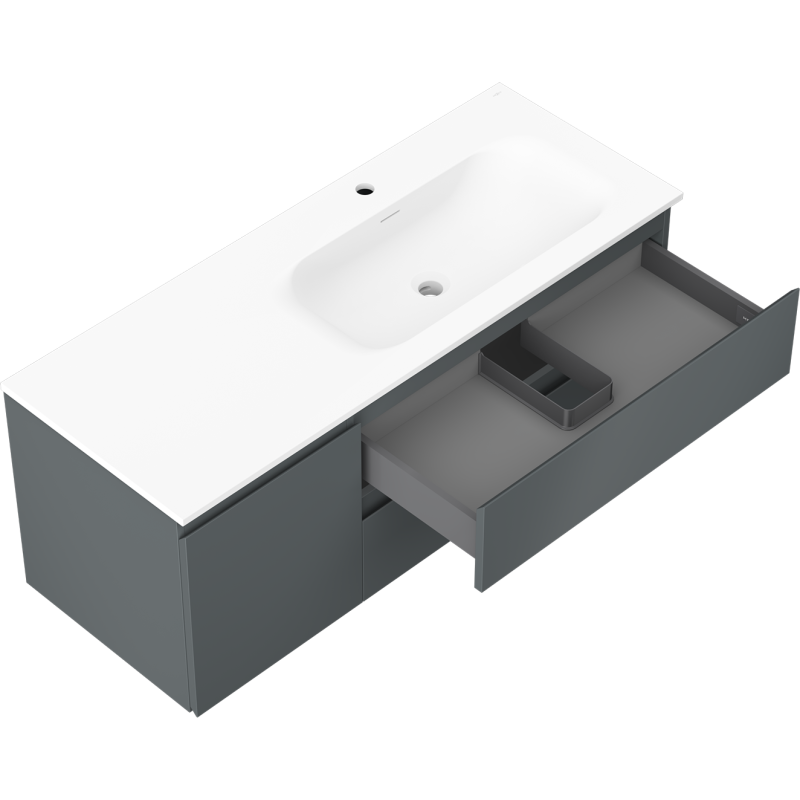Servantskap med vask 120 cm grafitt/hvit matt Mexen Orio Vela høyre – 91A13-12047-3-BBFFF66-W23P01