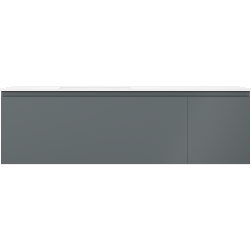 Servantskap med vask 160 cm grafitt/hvit matt Mexen Orio Otis venstre – 91A13-16047-3-BBFF66-W18L01