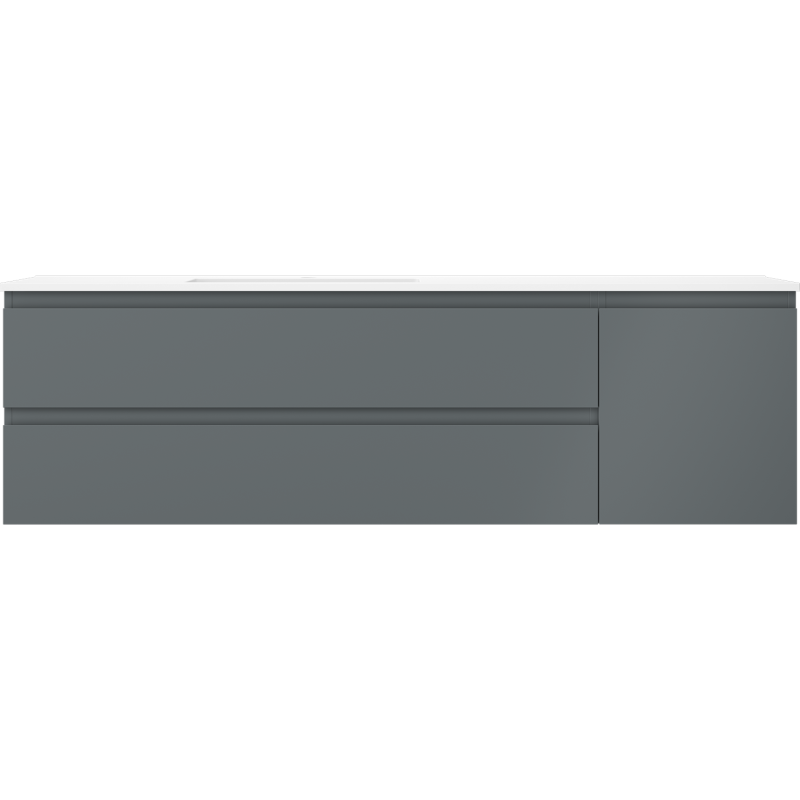 Servantskap med vask 160 cm Mexen Orio Otis grafitt/hvit matt – 91A13-16047-3-BBFFF66-W18L01