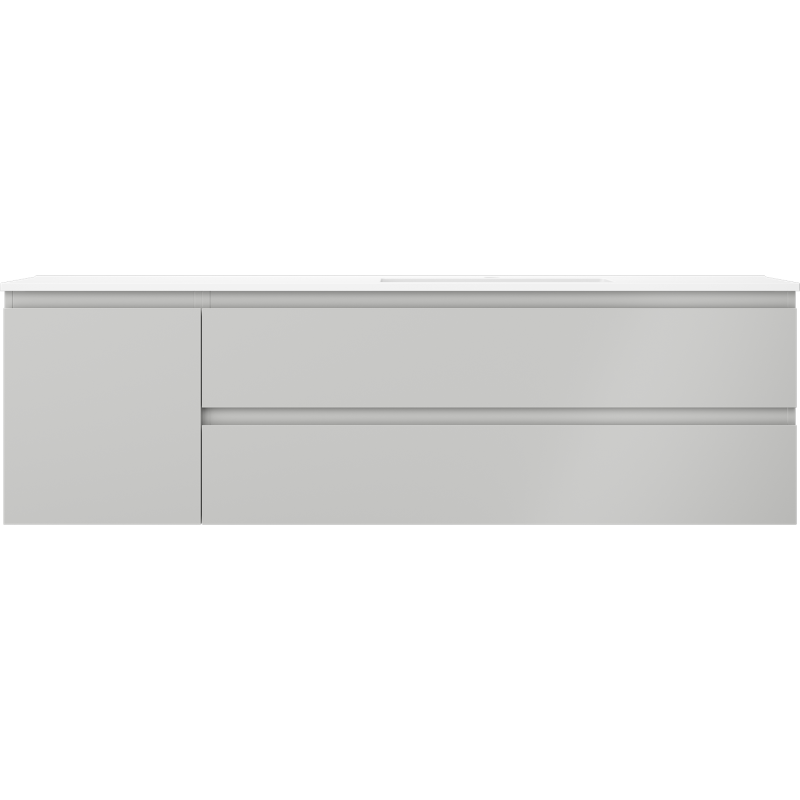 Servantskap med vask 160 cm grå matt/hvit matt Mexen Orio – 91A13-16047-3-BBFFF62-W18P01