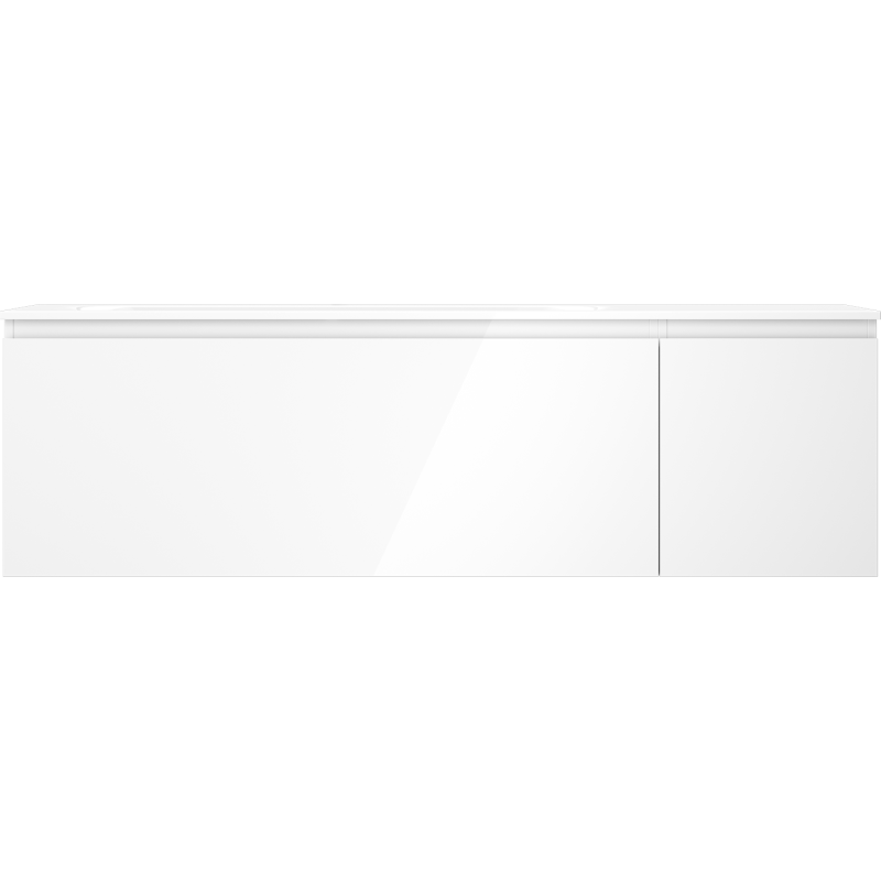 Servantskap med vask 160 cm Mexen Orio Vela hvit høyglans venstre – 91A13-16047-3-BBFF00-W23L00