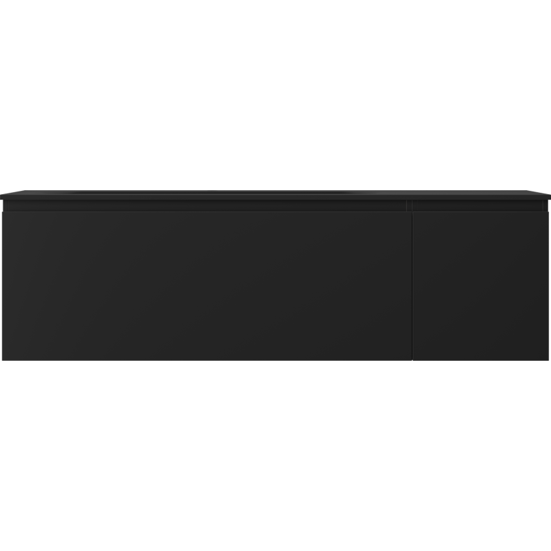 Servantskap med vask 160 cm svart matt Mexen Orio Vela venstre – 91A13-16047-3-BBFF71-W23L71