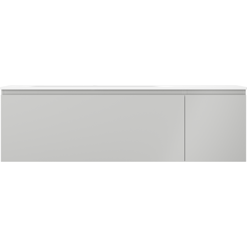 Servantskap med vask 160 cm grå/hvit matt Mexen Orio Vela – 91A13-16047-3-BBFF62-W23L01