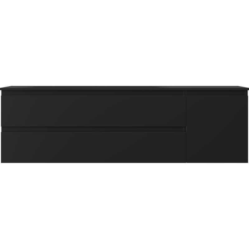 Servantskap med vask 160 cm svart matt Mexen Orio Vela venstre – 91A13-16047-3-BBFFF71-W23L71