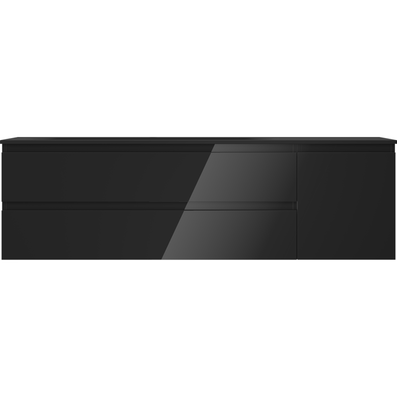 Servantskap med vask 160 cm Mexen Orio Vela svart venstre – 91A13-16047-3-BBFFF70-W23L71