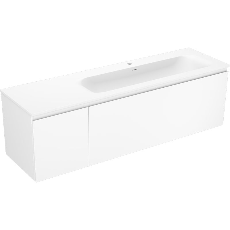 Servantskap med vask 160 cm hvit matt Mexen Orio Vela høyre – 91A13-16047-3-BBFF01-W23P01