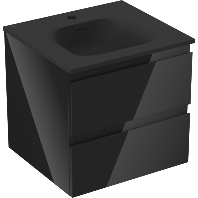 Servantskap med vask 50 cm svart, 2 skuffer Mexen Orio Vela – 91A10-05047-2-BFF70-W23M71