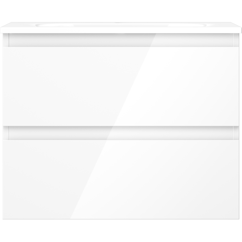 Servantskap med vask 60 cm, hvit høyglans, 2 skuffer Mexen Orio – 91A10-06047-2-BFF00-W23M00