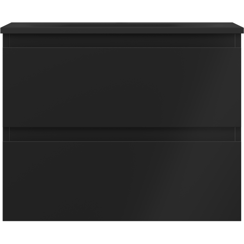 Servantskap med vask 60 cm svart matt, 2 skuffer Mexen Orio – 91A10-06047-2-BFF71-W23M71