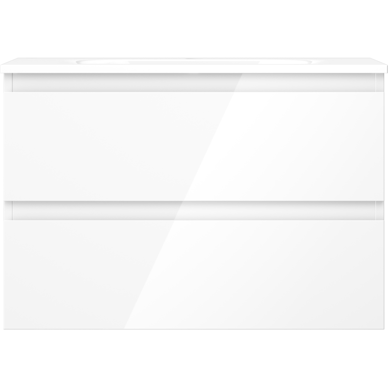 Servantskap med vask 70 cm, hvit, 2 skuffer, Mexen Orio Vela – 91A10-07047-2-BFF00-W23M00