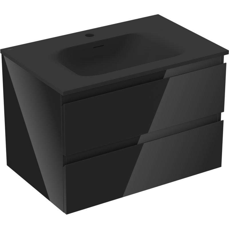 Servantskap med vask 70 cm svart, 2 skuffer Mexen Orio Vela – 91A10-07047-2-BFF70-W23M71