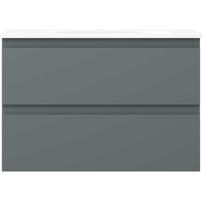 Servantskap med vask 70 cm grafitt/hvit matt, 2 skuffer Mexen Orio – 91A10-07047-2-BFF66-W23M01
