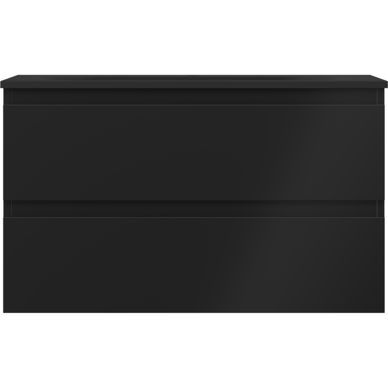 Servantskap med vask 80 cm svart matt, 2 skuffer Mexen Orio – 91A10-08047-2-BFF71-W23M71