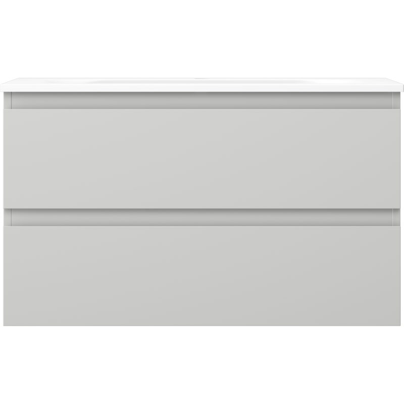 Servantskap med vask 80 cm grå/hvit, 2 skuffer Mexen Orio – 91A10-08047-2-BFF62-W23M01