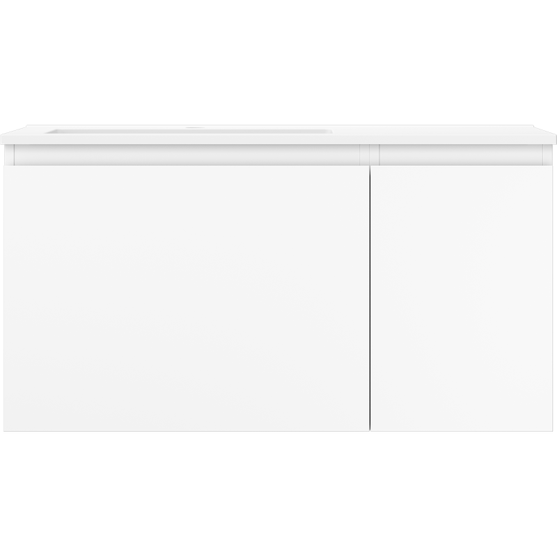 Servantskap med vask 90 cm hvit matt Mexen Orio/Otis venstre – 91A13-09047-3-BBFF01-W18L01
