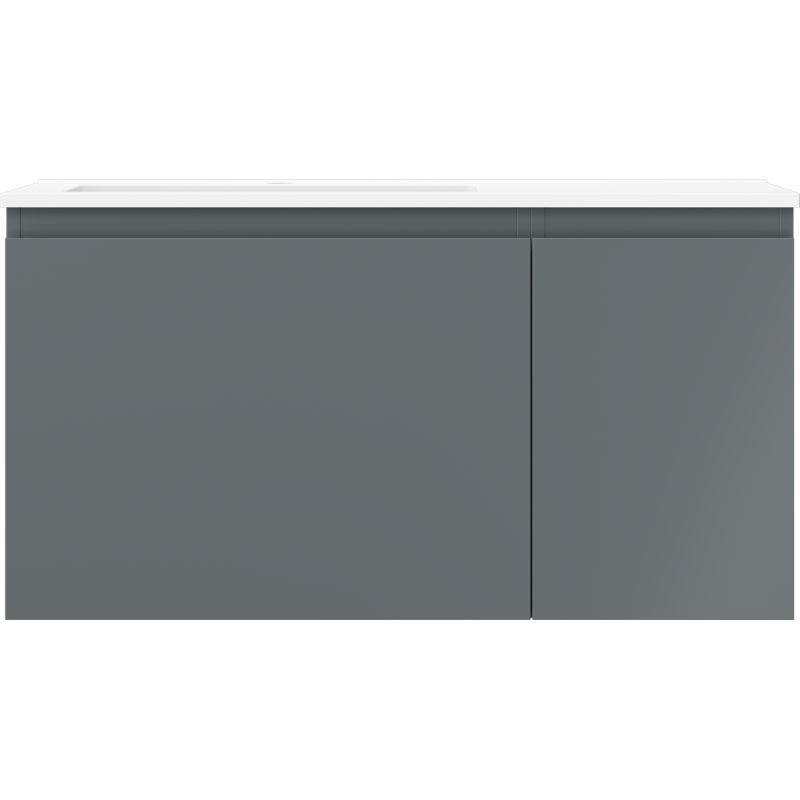 Servantskap med vask 90 cm grafitt matt/hvit matt Mexen Orio – 91A13-09047-3-BBFF66-W18L01