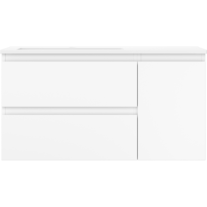 Servantskap med vask 90 cm hvit matt Mexen Orio Otis venstre – 91A13-09047-3-BBFFF01-W18L01