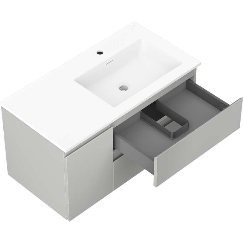 Servantskap med vask 90 cm grå/blå Mexen Orio Otis høyre – 91A13-09047-3-BBFFF62-W18P01