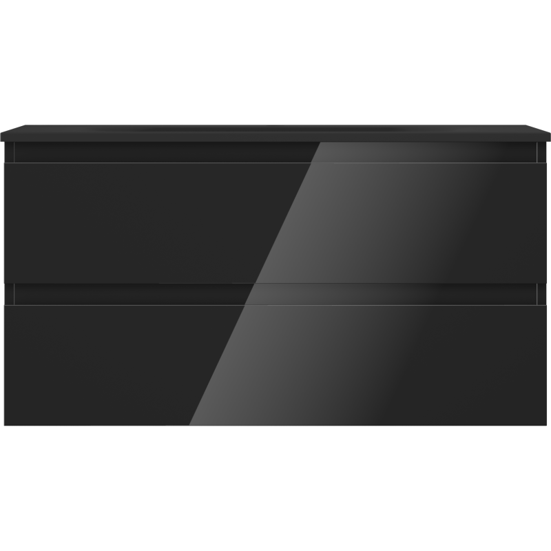 Servantskap med vask 90 cm svart, 2 skuffer, Mexen Orio Vela – 91A10-09047-2-BFF70-W23M71