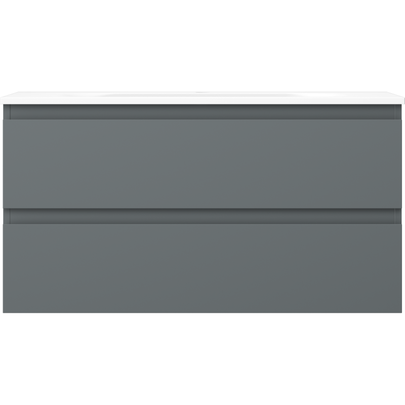 Servantskap med vask 90 cm grafitt/hvit matt, 2 skuffer Mexen Orio – 91A10-09047-2-BFF66-W23M01