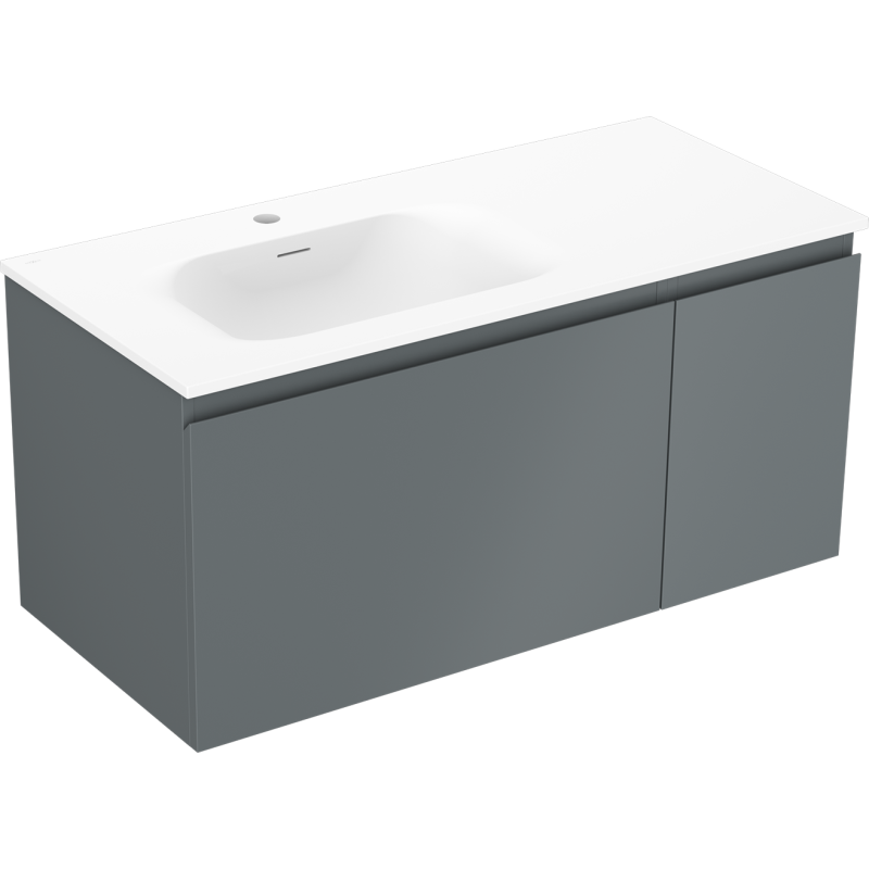 Servantskap med vask 90 cm grafitt/hvit matt Mexen Orio Vela – 91A13-09047-3-BBFF66-W23L01