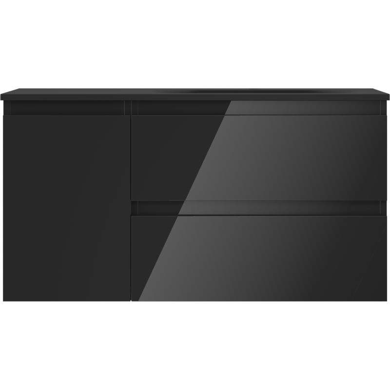 Servantskap med vask 90 cm svart høyglans/matt Mexen Orio – 91A13-09047-3-BBFFF70-W23P71