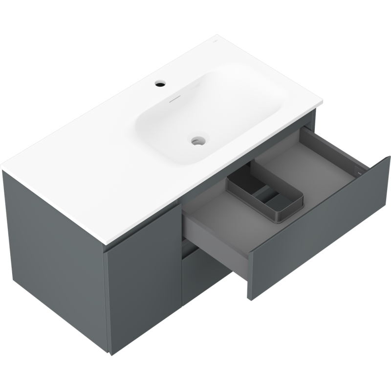 Servantskap med vask 90 cm grafitt matt/hvit matt Mexen Orio – 91A13-09047-3-BBFFF66-W23P01