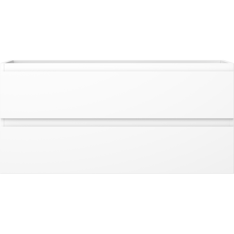 Underskap til servant i hvit matt Mexen Orio 100 cm med to skuffer uten synlige håndtak.