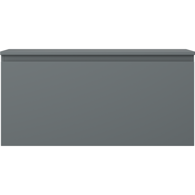 Underskap til servant Mexen Orio 100 cm i grafitt matt med én glatt skuff uten synlige håndtak.