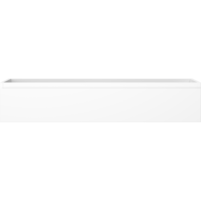 Underskap til servant Mexen Orio 120 cm i hvit matt med én skuff, vist rett forfra.