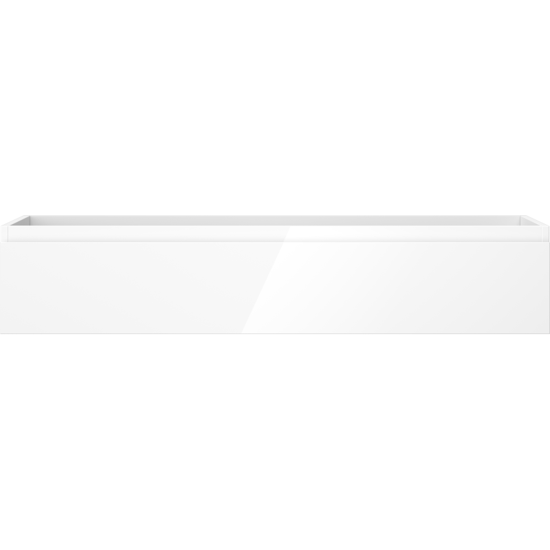 Underskap til servant Mexen Orio 120 cm i hvit høyglans med én skuff og minimalistisk design.