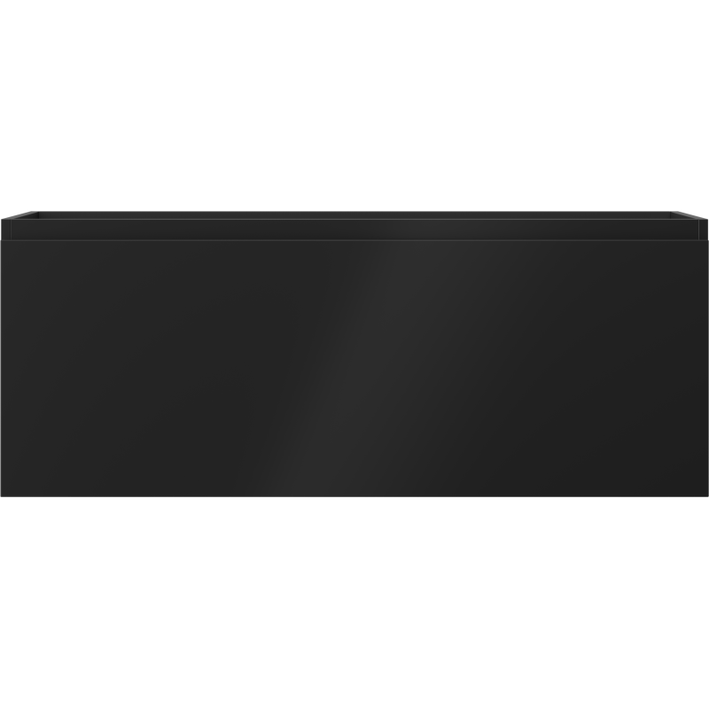 Underskap til servant Mexen Orio 120 cm i svart matt med slett front og minimalistisk design.