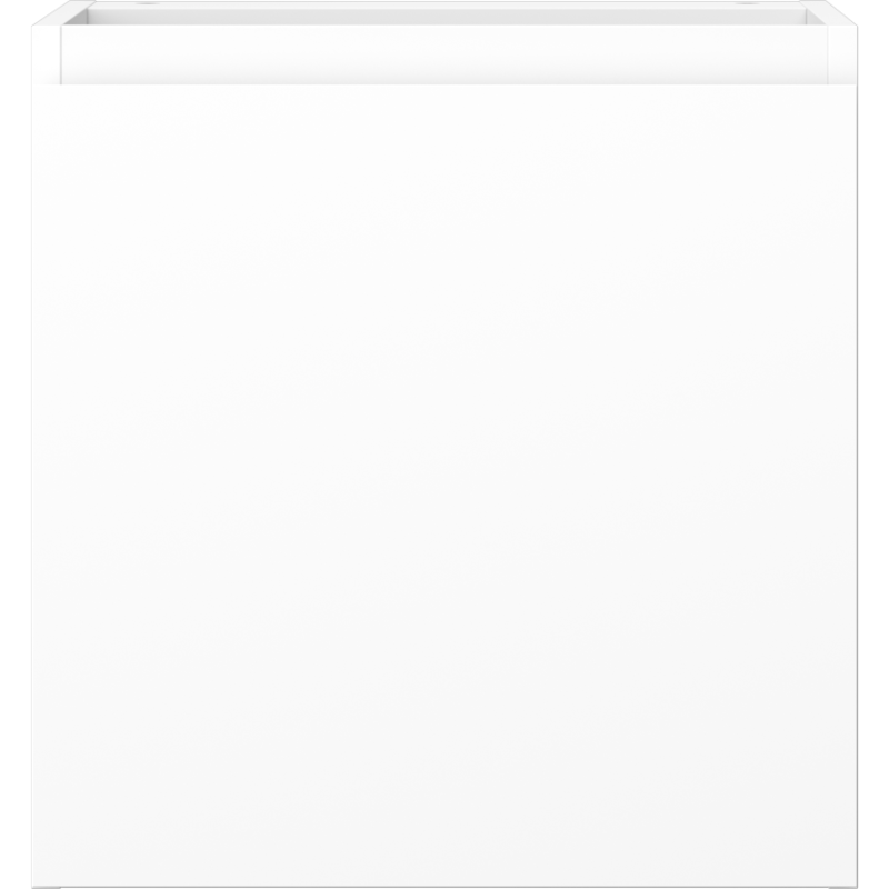 Underskap til servant 45 cm i hvit matt med slett front og minimalistisk design, sett rett forfra.