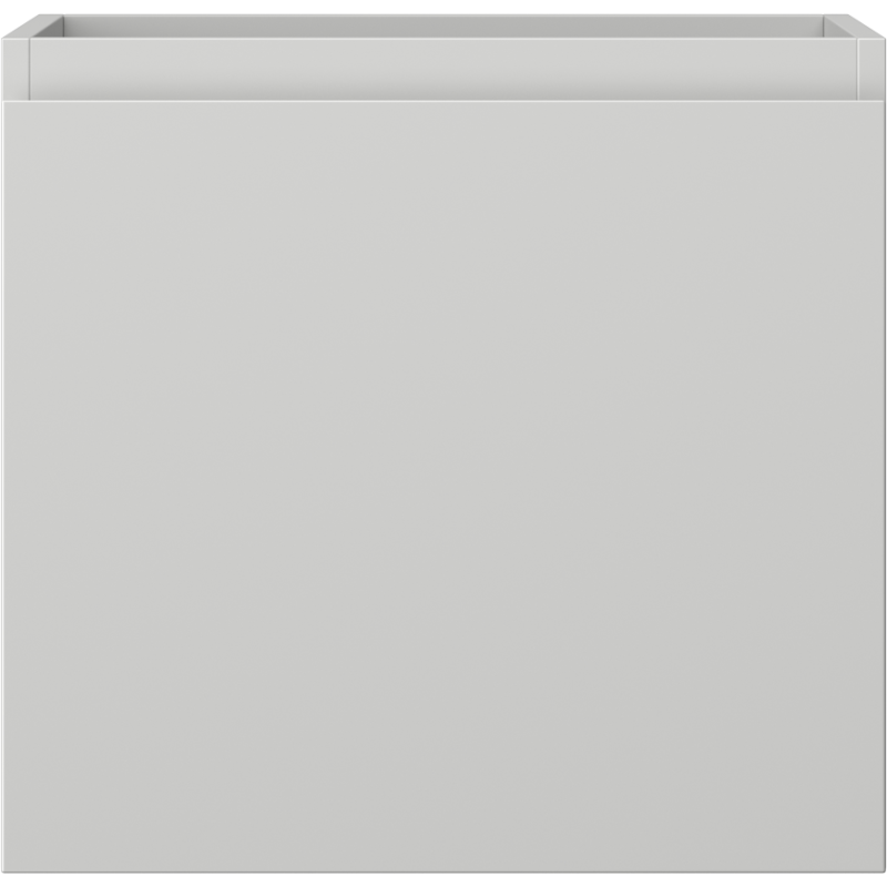 Underskap til servant i grå matt finish, 50 cm bredde, med én skuff, vist forfra.