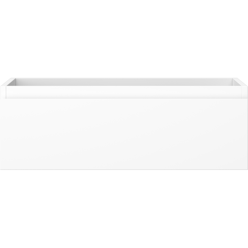 Underskap til servant i hvit matt finish, 70 cm bredde med én skuff og minimalistisk design.