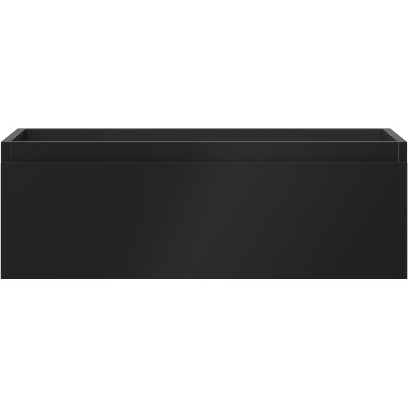 Underskap til servant Mexen Orio 70 cm i svart matt metall med glatt front uten håndtak.