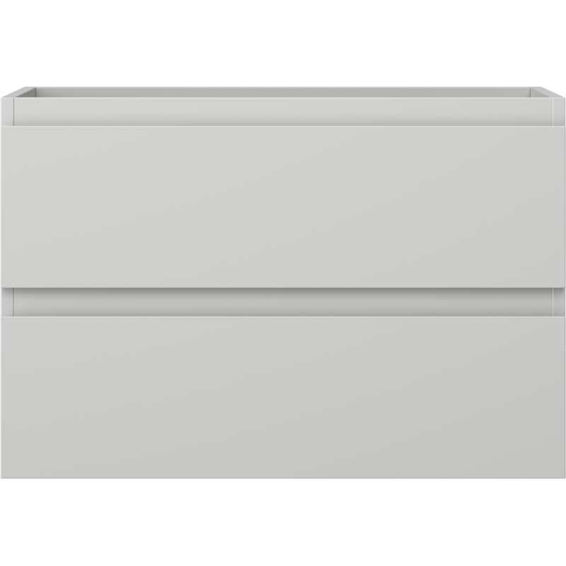 Underskap til servant Mexen Orio 70 cm i matt grå med to skuffer uten synlige håndtak.