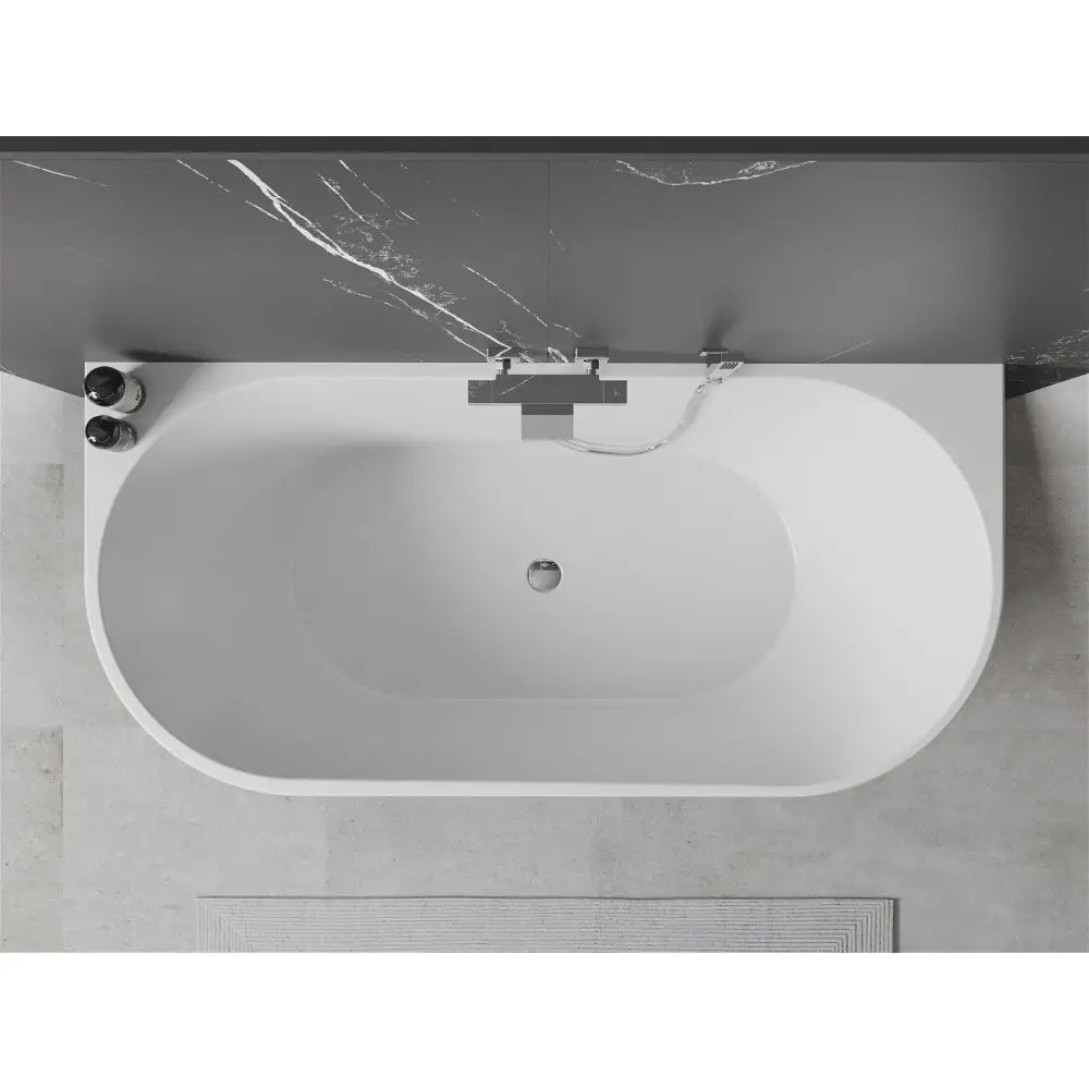 Mexen Oval Frittstående Vegghengt Badekar 170x80 Cm Hvit