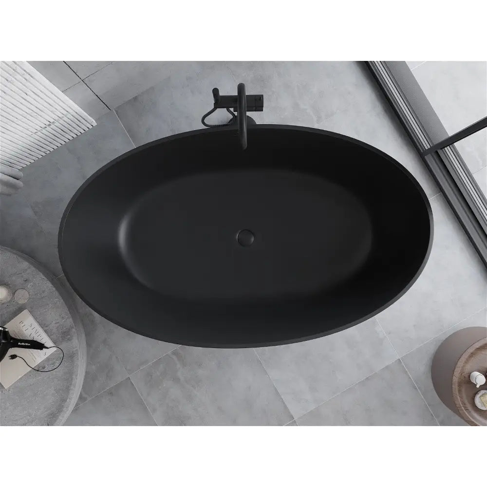 Mexen Parma Frittstående Badekar av Kompositt 160x95 Cm Mattsvart