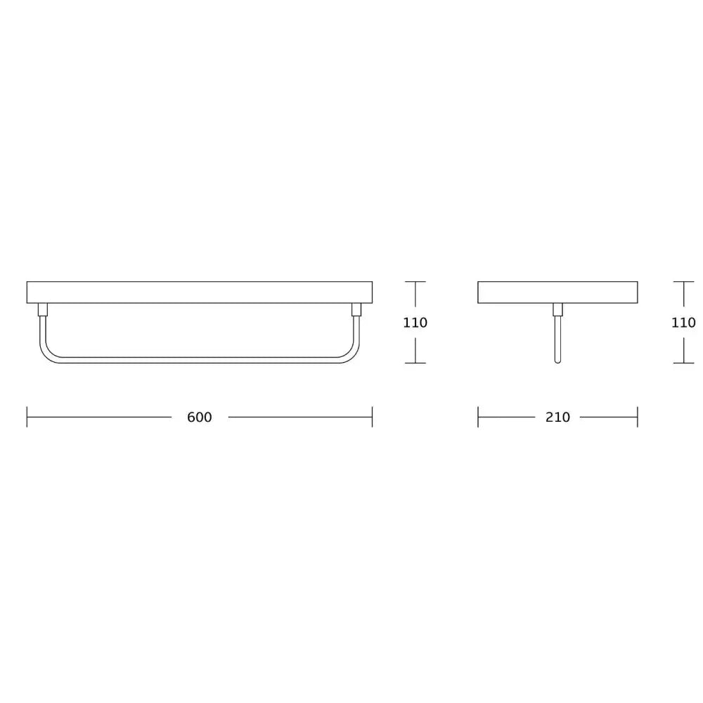 Mexen Pavo Håndklehylle Gull - 7030420