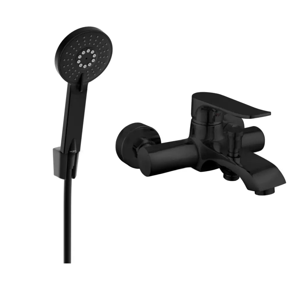 Mexen Pecos R40 Badekarbatteri med Dusjsett Svart - 7273r40-