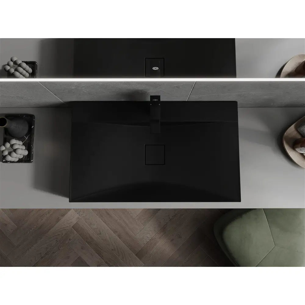 Mexen Poli Benkeplate Servant i Kompositt 1/o 80x48 Cm Svart