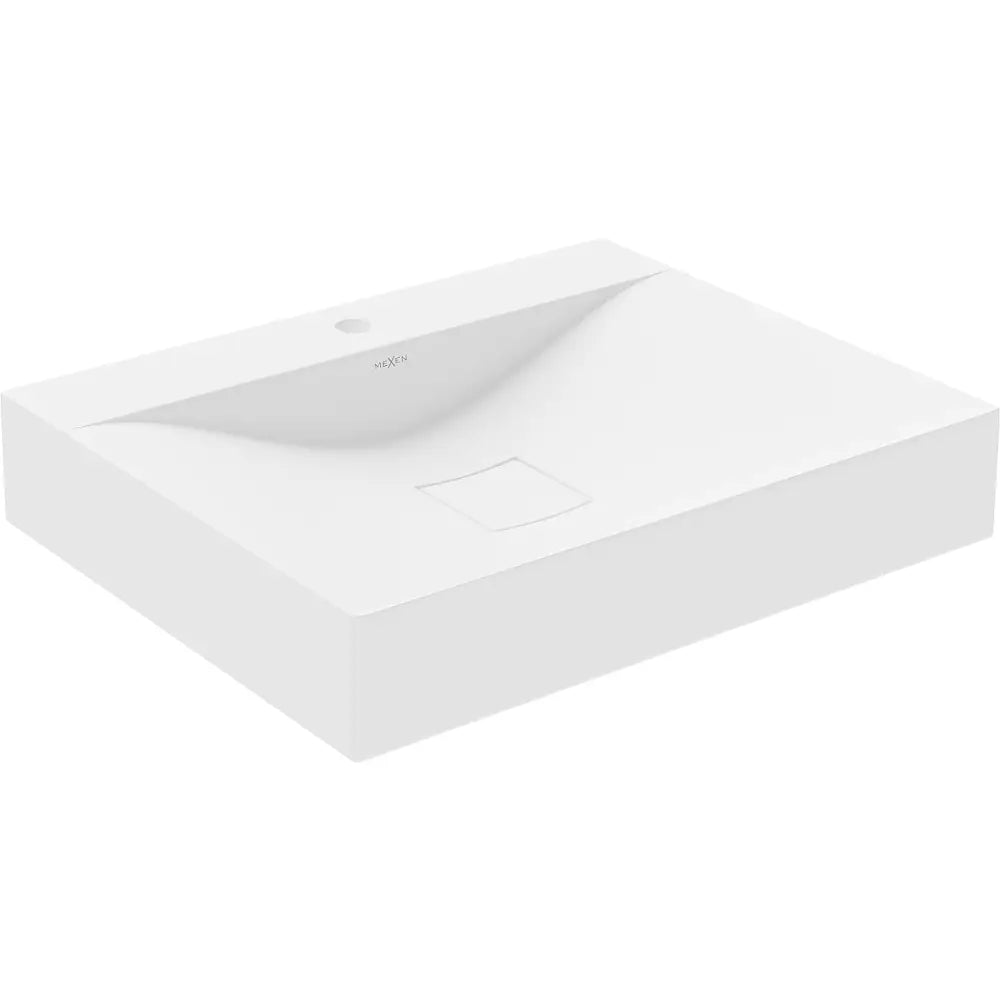 Mexen Poli Benkeplatevask i Kompositt 1/o 60x48 Cm Hvit