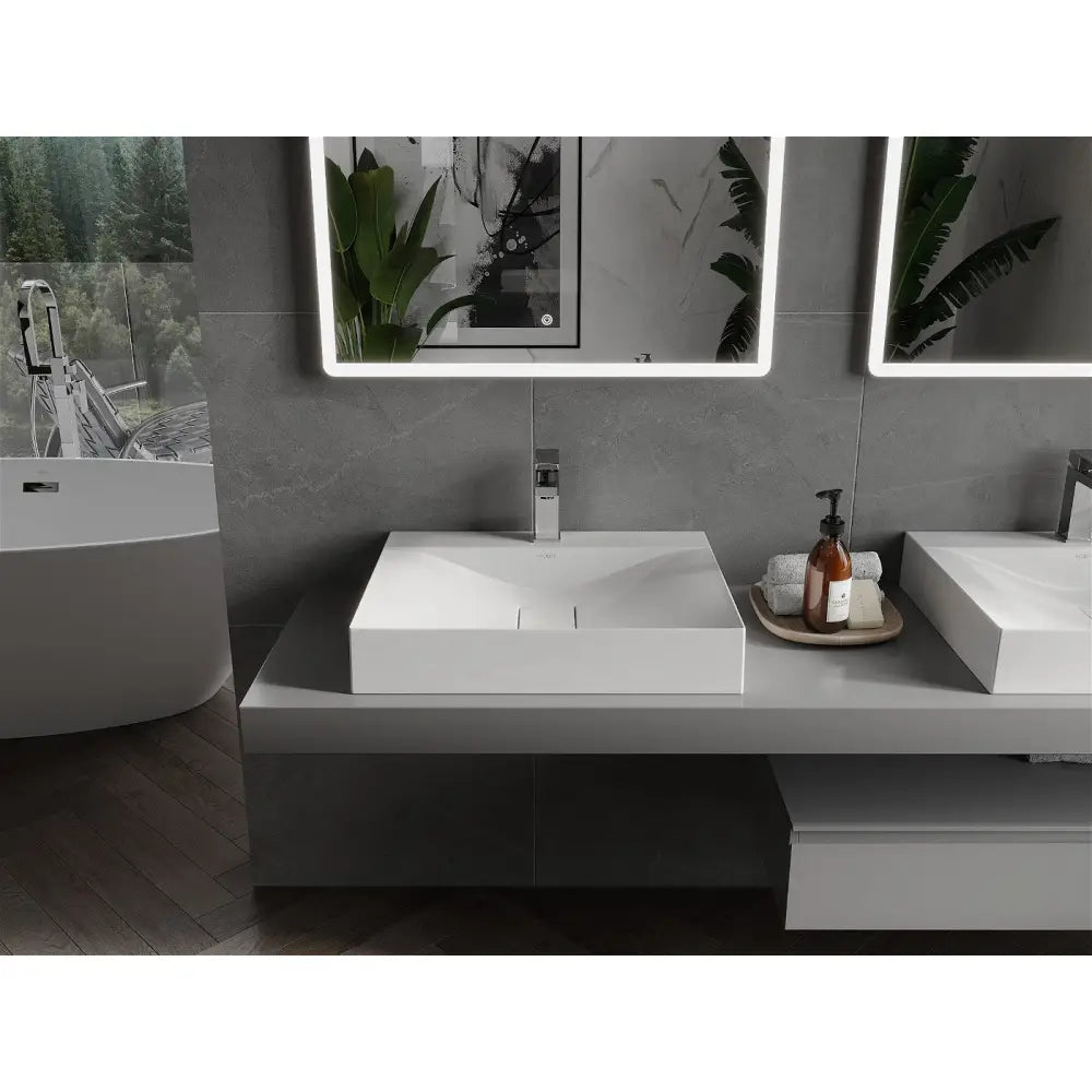 Mexen Poli Benkeplatevask i Kompositt 1/o 60x48 Cm Hvit