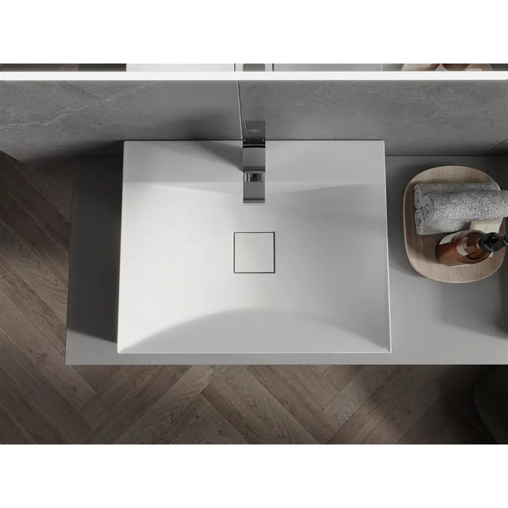 Mexen Poli Benkeplatevask i Kompositt 1/o 60x48 Cm Hvit