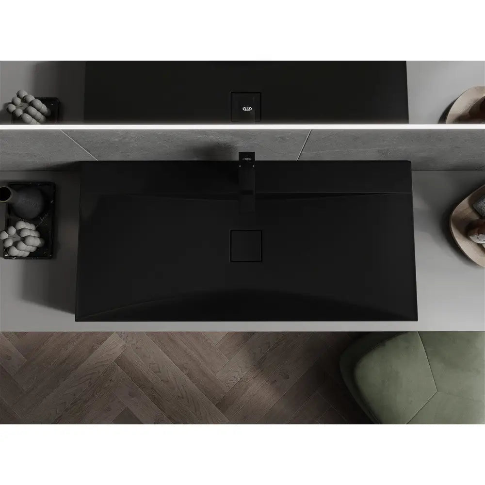 Mexen Poli Servant for Påmontering av Kompositt 1/o 100x48 Cm Svart