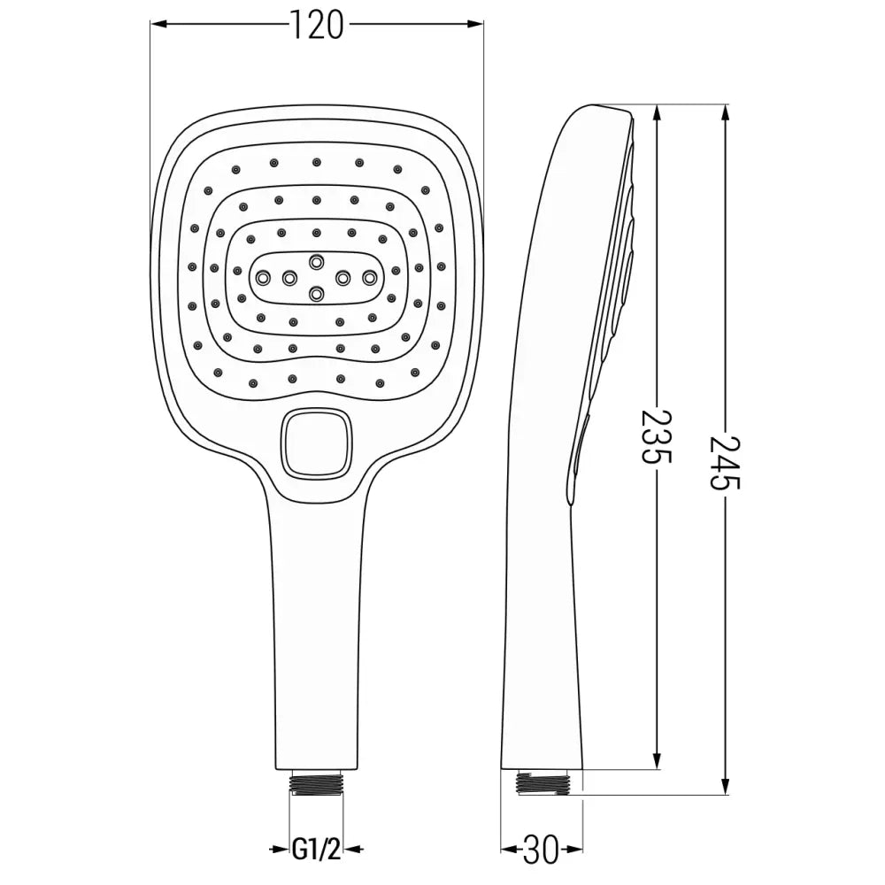Mexen R-17 Dusjhåndtak 3-funksjons Krom/hvit - 79517