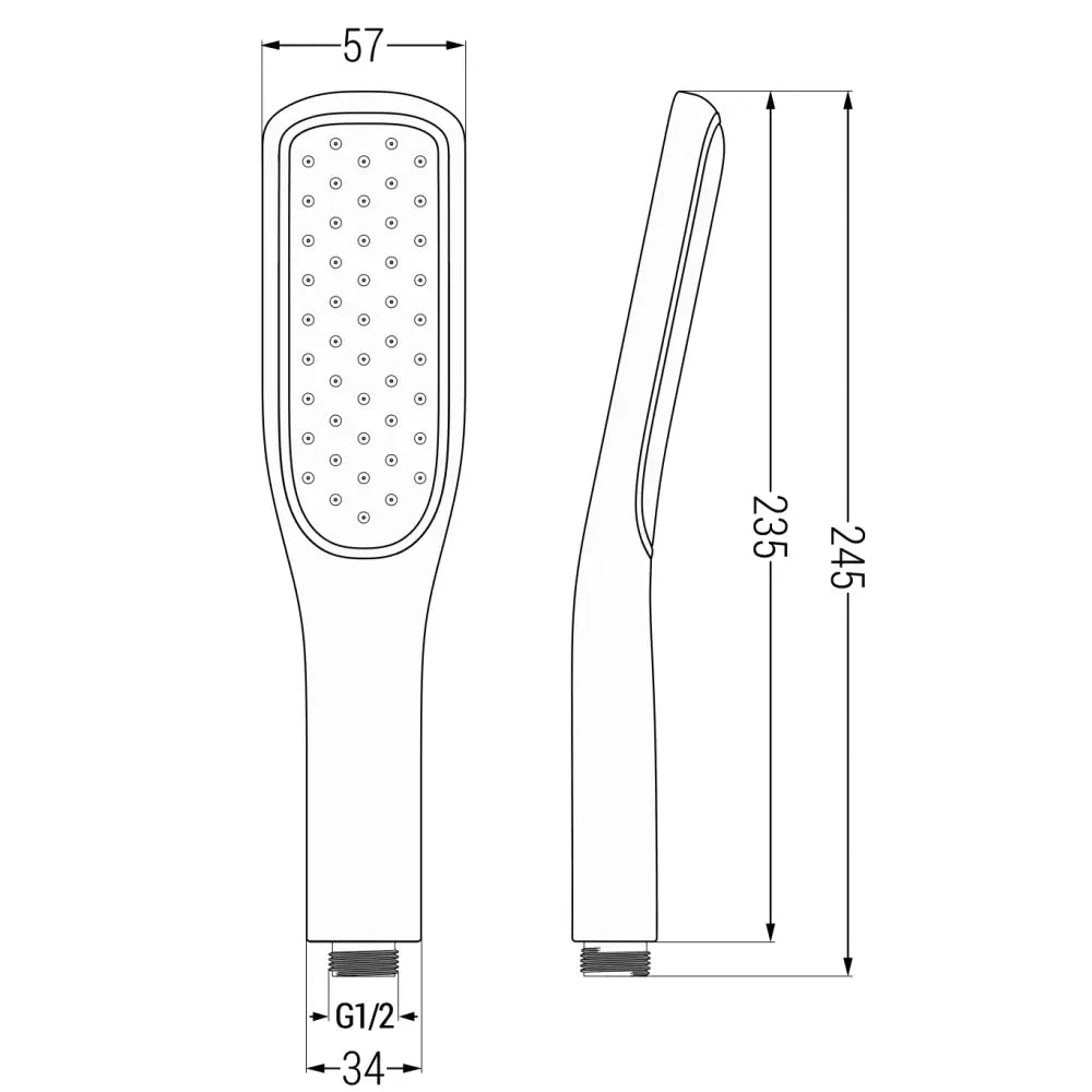 Mexen R-49 Dusjhåndtak 1-funksjon Svart/gull - 79549-