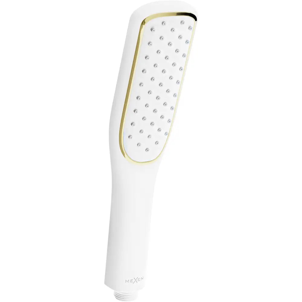 Mexen R-49 Dusjhåndtak 1-funksjons Hvitt/gull - 79549-